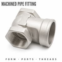 Raccord de tuyauterie fileté en acier inoxydable sur mesure, usinage CNC, moulage par investissement, OEM