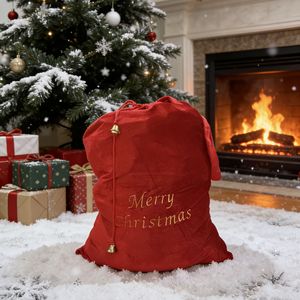 Wholesale Luxury Custom Logo <b>Large</b> Fabric Christmas Candy Sweets Cotton Bag Packings - Product Image 2