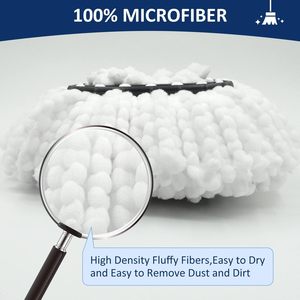 2Pack Replaceable <strong>Mop</strong> Cloth with Handle Multi-Function Microfiber <strong>Mop</strong> <strong>Head</strong> Refills for <strong>Vileda</strong> EasyWring for Spin <strong>Mop</strong> Hard Floors - Product Image 5