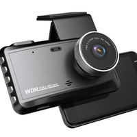 Caméra DVR de voiture à double objectif 4 pouces, écran IPS, caméra DVR automatique, caméscope, enregistreur vidéo 1080P, enregistreur vidéo, caméra de tableau de bord, véhicule