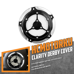 Couvre-carter d'embrayage moteur 5 trous pour Harley Softail 114 <span class=keywords><strong>Fat</strong></span> Boy Low Rider Street <span class=keywords><strong>Bob</strong></span> <span class=keywords><strong>2019</strong></span> et plus FXBBS - Product Image 2