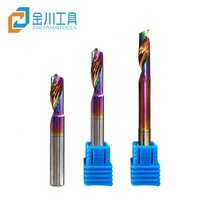 핫 세일 진촨 4mm DLC 코팅 단일 플루트 시멘트 카바이드 라우터 비트 맞춤형 ODM OEM 알루미늄 절단용 엔드 10개