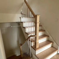 Rampe d'escalier moderne en métal pour intérieur, balustres creux blancs de 44 pouces pour la décoration de maison, villa, balcon