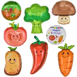 Nuovo cartone animato serie di frutta e verdura Baloon festa di compleanno per bambini scuola centro commerciale decorazione palloncino Foil