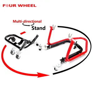 ขาตั้งรถจักรยานยนต์ Paddock สากลปรับได้ 360 ลิฟท์ล้อหลังแบบถอดได้พร้อมส้อมและแกนสวิงอาร์ม