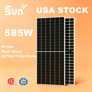 Panel Solar Bifacial de Doble Vidrio Sunplus SR5-60HBD-585M 585W Tipo N, 23.4% de Eficiencia, 2278x1134x30mm, Stock en EE. UU. - Product Image 1