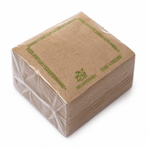 Serviettes de cocktail ROLLVERSY en pulpe recyclée, marron, 2 plis, 4 plis, écologiques, pour dîner - Product Image 4