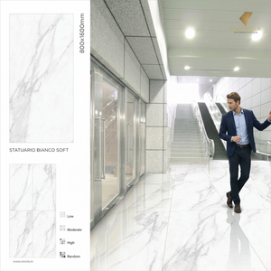 Azulejos de porcelana Pulpis Pearl 800x1600mm, acabado brillante, para suelo y pared, aspecto de piedra premium, 80x160cm - Product Image 5