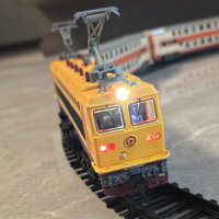 Kereta Api Mainan Skala Lokomotif Listrik RUIKU SS7C untuk Anak-Anak, Kereta Api Logam, Mainan Kereta Api Alloy untuk Anak-Anak