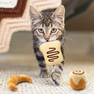 لعبة خبز النعناع البري المخصص عالي الجودة فائقة النعومة للترفيه في الأماكن المغلقة ألعاب حيوانات محشوة للقطط لعب لعب الفوط - Product Image 5