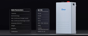 แบตเตอรี่ลิเธียมไอออน Deye SE-F16-C LiFePO4 แบบต่อพ่วง/ติดผนัง 16kWh 51.2V 314Ah สำหรับเก็บพลังงานแสงอาทิตย์ มีสินค้าใน EU รับประกัน 10 ปี - Product Image 2
