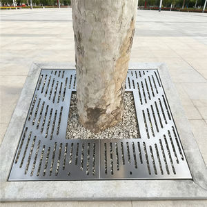 Op maat gemaakte roestvrijstalen gevormde boomrooster voor eenvoudig bewatering en drainage, metalen stalen boomrooster parkvloer - Product Image 2