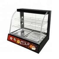 Vitrine chauffante électrique pour aliments, capacité 80L, contrôle manuel de la température (1°C), chauffage 910W, fonctionnement 24h/24 pour buffet