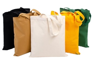 Sacs en toile vierges de couleur unie, portables, pour la vente en gros, idéaux comme cadeaux pour étudiants - Product Image 1