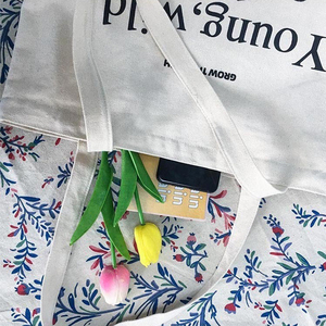 Sac fourre-tout en toile de coton écologique et recyclé, personnalisé avec logo imprimé, pour courses, vente en gros, pas cher - Product Image 2
