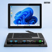 Panel PC Industrial Todo en Uno Sin Ventilador de 12.1/13.3/15/15.6/21.5 Pulgadas, Computadora Táctil, Sistema de Control HMI Personalizado de Fábrica