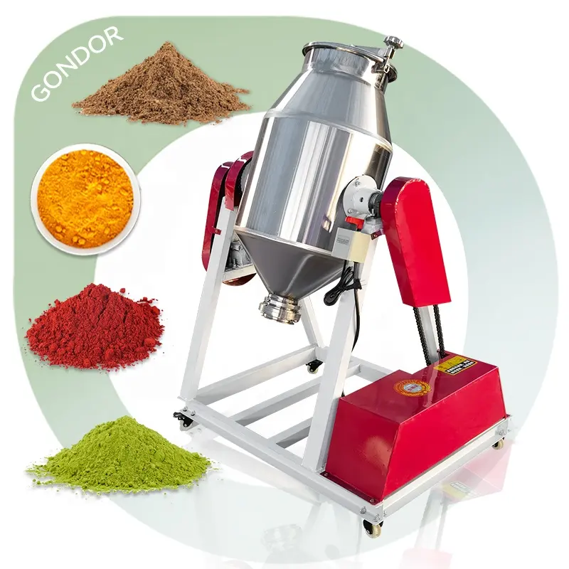 Herb Chili Tea Cone Rotierender kleiner Getreide 360 Grad Trommel Doppelkegel Trocken pulver Mix Machine Tumbler