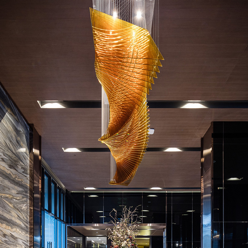 JYLIGHTING Customized Twist Shape Large Chandelier