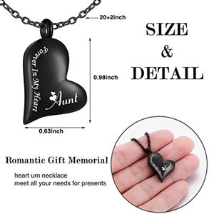 Forever in My Heart - Urn collana per ceneri ciondolo cremazione ceneri in acciaio inossidabile gioielli <span class=keywords><strong>regalo</strong></span> per papà mamma papà marito <span class=keywords><strong>moglie</strong></span> - Product Image 2