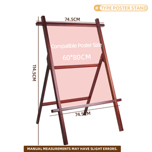 <span class=keywords><strong>Chevalet</strong></span> d'affichage pliable en bois <span class=keywords><strong>de</strong></span> hêtre avec cadre réglable en hauteur pour peinture et affiches - Product Image 6
