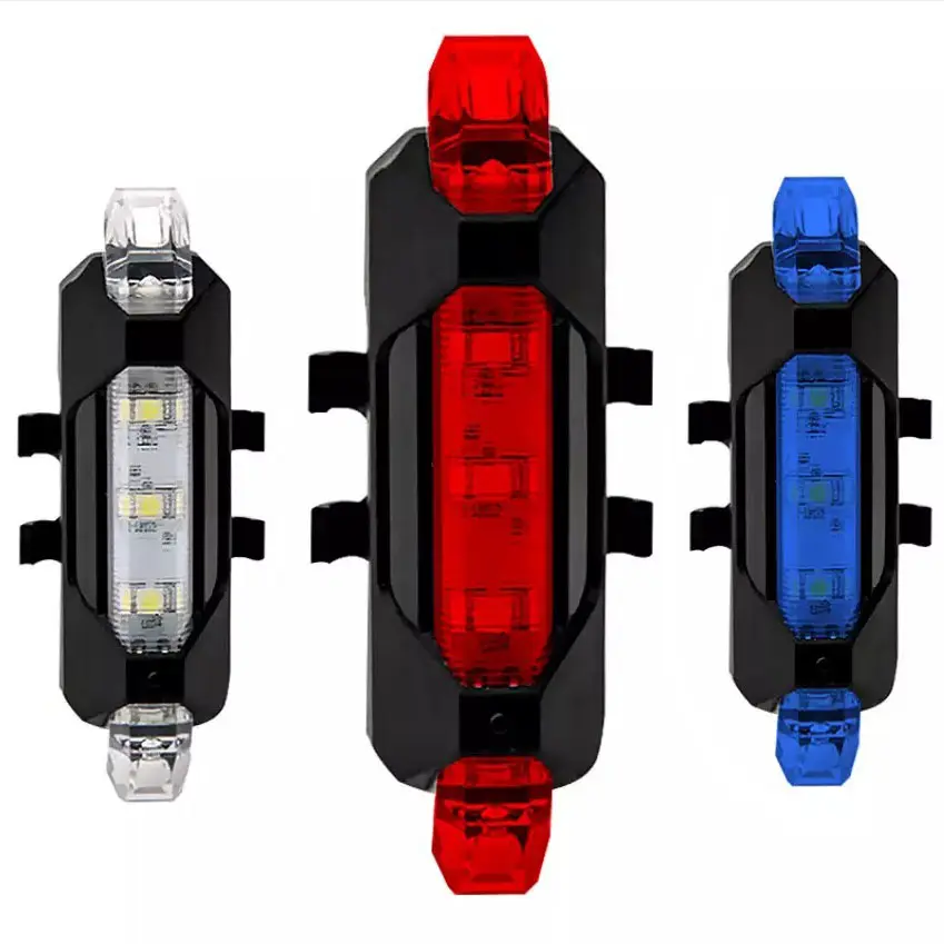 Lampu Belakang Sepeda LED Isi Ulang Daya USB, Lampu Ekor Sepeda Balap MTB Tahan Air, Aksesori Sepeda