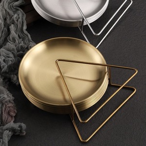 Stainless Steel Plate Rack Round With Stand For Kitchen Dish Draining - Product Image 2