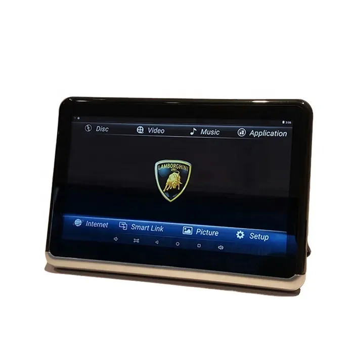 Tasto virtuale fisico da 10.1 pollici monitor android portatile poggiatesta auto lettore DVD monitor poggiatesta auto universale