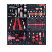 Coffret d'outils d'atelier en acier inoxydable de qualité industrielle, 258 pièces, avec tiroirs roulants et organisateur