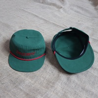 Casquettes Pillbox de sport à marque privée, personnalisées avec broderie, à calotte plate, en toile de coton premium, pour hommes, pour l'extérieur, avec cordon, vente en gros