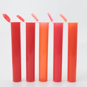 Logo kustom 116mm tabung silinder Pop-Top tahan anak tabung plastik warna-warni untuk obat - Product Image 4