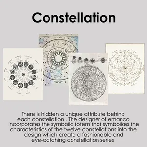 EManco - Colgantes de Acero Inoxidable <span class=keywords><strong>con</strong></span> 12 Signos del Zodiaco para Mujer, Color Oro de 14K, Estilo Clásico, Diseño Geométrico, para Hacer Collares y Pulseras - Product Image 5