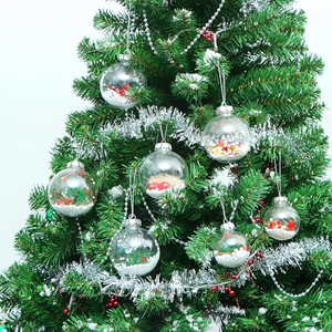 Fournitures pour décorations de Noël personnalisées 2026, décoration d'arbre de Noël, boule de Noël transparente en plastique incassable à remplir - Product Image 4