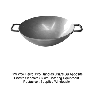 Wok de Hierro Pinti con 2 Asas, 36 cm, 36109M36, para Usar en Placas Cóncavas Especiales Pintinox - Product Image 2