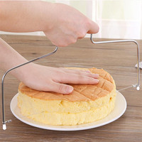 Moule à décorer les gâteaux QY, outil de cuisine pour la pâtisserie, coupe-gâteau réglable à double ligne en acier inoxydable