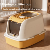 Grande litière anti-déversement et anti-odeur entièrement fermée pour chats adultes, avec fonction de stérilisation, vente en gros