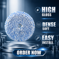 Chichuang Tampon de polissage en microfibre de 5 pouces pour le detailing automobile, tampon en microfibre personnalisé, tampon de lustrage en microfibre doux pour cire