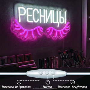 Eyelash LED Neon <b>Sign</b> Dimmable USB Powered Neon <b>Sign</b> For Russian Lash Beauty Salon Shop Decoration 5V - Product Image 2
