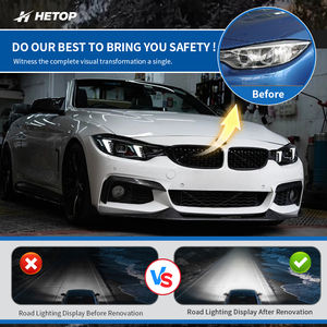 Faros Delanteros HETOP F32 2013-2019, Doble Color, Ojo de Serpiente, Plug and Play, Luces para Auto Serie 4 F80 F82, Amarillo y Blanco, 435i <span class=keywords><strong>440i</strong></span> para <span class=keywords><strong>BMW</strong></span> - Product Image 3