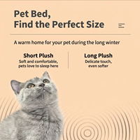 Lit pour chat en forme de grotte, moelleux et duveteux avec capuche
