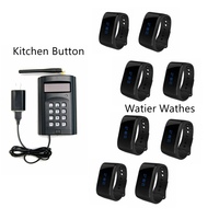 Équipement de service de restauration, fournitures de cuisine, système d'appel sans fil pour cuisinier et serveur, portée de 1000 m, boutons personnalisables, chargeur, téléavertisseur