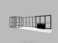 Stand d'exposition modulaire en aluminium SEG de grande taille 10x30 pieds, stand d'exposition multi-panneaux en tissu