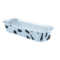 Barquette de cuisson jetable en aluminium de 200 ml, mini-récipient à gâteau, résistant au four, rectangulaire, écologique, qualité alimentaire, pour pâtisserie maison et desserts