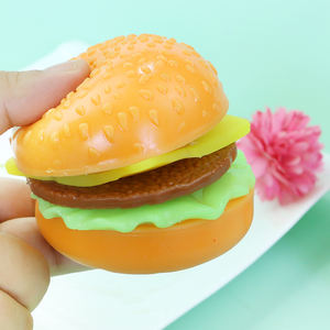 Jouets à presser super doux en gros pour enfants, jouets squishy à remontée lente en forme de hamburger, cadeaux de fête, cadeau d'anniversaire Kawaii, burger détachable - Product Image 3