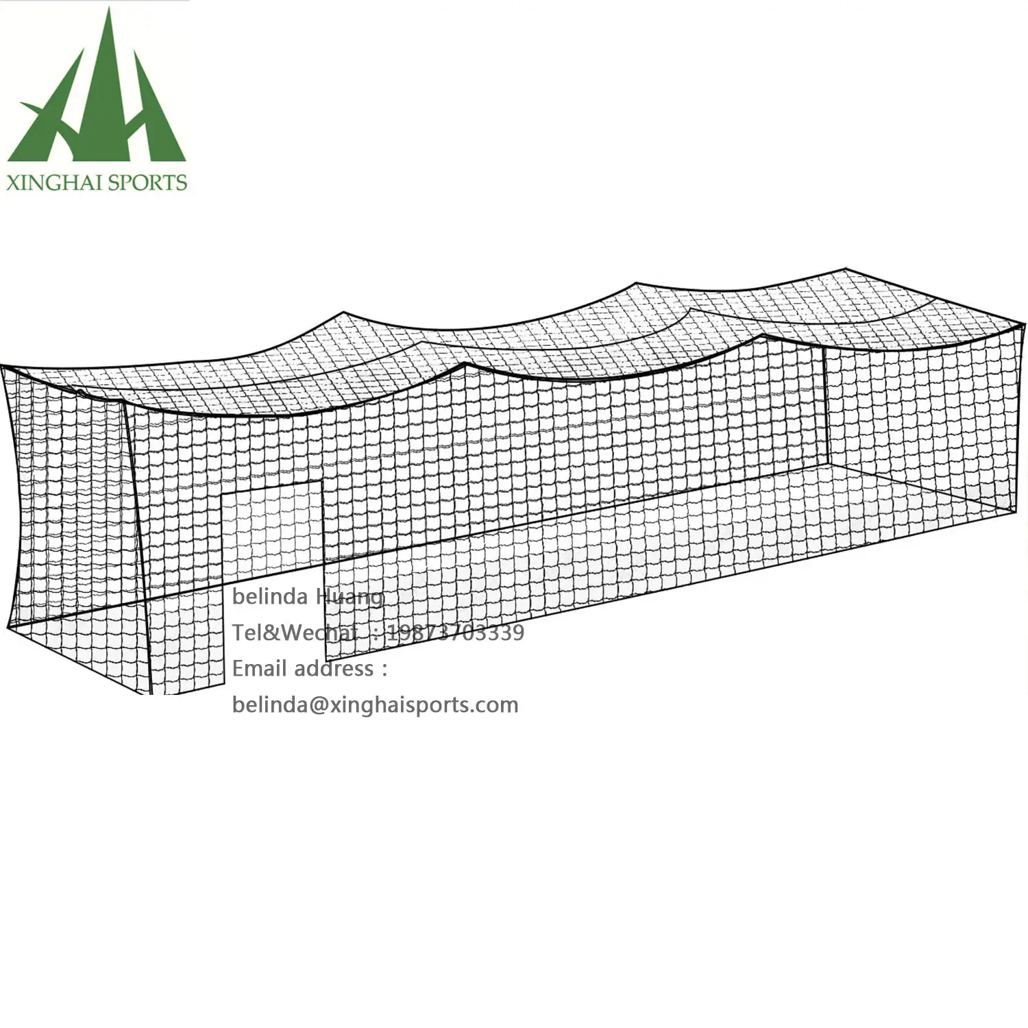 Cage de base-ball pliable et Portable de grande taille, personnalisée