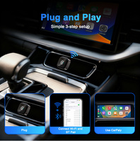 Adaptador Inalámbrico Apple CarPlay y Android Auto USB Bluetooth, Convierte Cables a Inalámbrico, Caja Multimedia Inteligente 2 en 1, Dongle