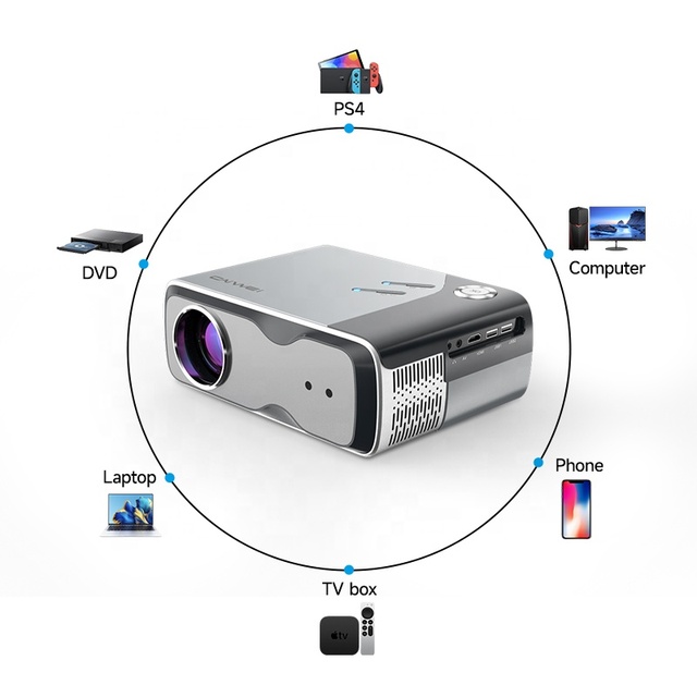 OEM/ODM A8T Full HD 4K LED Projector Portable Android 9.0 2G RAM Home Cinema