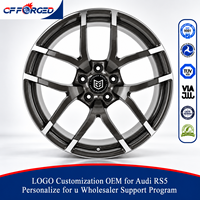 Jantes de voiture forgées monobloc 5 branches, finition noir brillant usiné, 19, 20, 21 pouces, 5x112, pour Audi RS5, qualité supérieure sur mesure