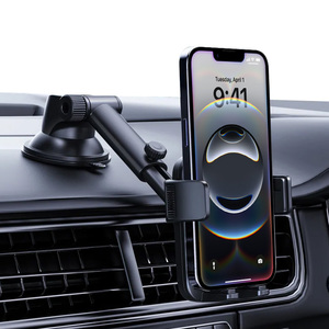 Soporte de Coche <span class=keywords><strong>para</strong></span> Teléfono con Liberación de un Botón <span class=keywords><strong>para</strong></span> Parabrisas y Salpicadero, Soporte de Escritorio Resistente a Altas Temperaturas con Ventosa - Product Image 1