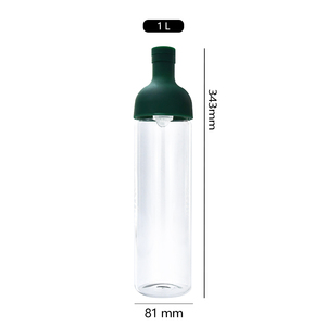 Vente chaude 1000ml fruits froids et bouteille de thé café infusion à froid bouteilles en verre à haute teneur en borosilicate avec filtre - Product Image 2