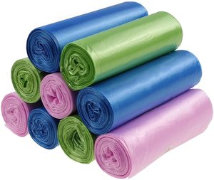 Sac poubelle en plastique robuste, coloré, durable et personnalisé pour la maison - Product Image 1